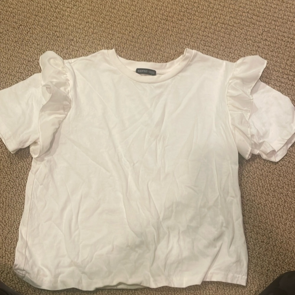 Puff sleeve off white tshirt